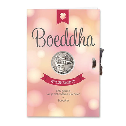 Geluksmunt Giftcard Boeddha - Lucky Touch - Bedankjes & Cadeautjes
