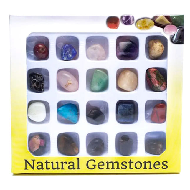 Geschenkdoosje met 20 edelstenen geluk