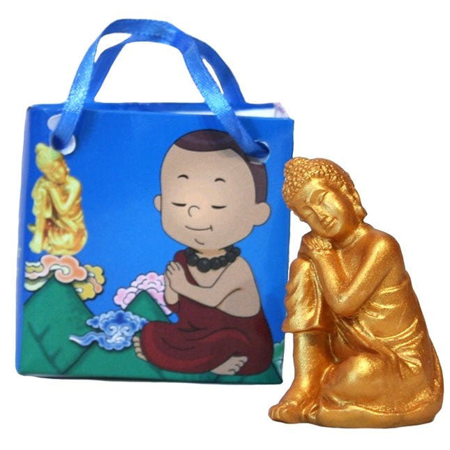 Geschenktasje gouden Boeddha - Lucky Touch - Bedankjes & Cadeautjes