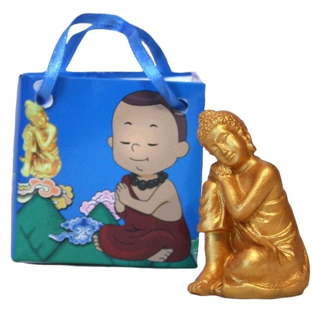 Geschenktasje gouden Boeddha - Lucky Touch - Bedankjes & Cadeautjes