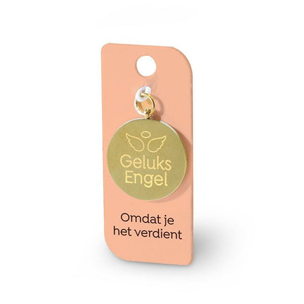 Gouden Charm - Geluksengel - Luckytouch.nl
