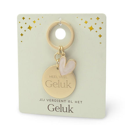 Gouden Sleutelhanger Geluk - Luckytouch.nl