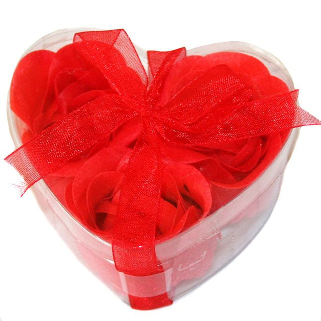 Hart met Zeep Roosjes - Lucky Touch - Bedankjes & Cadeautjes