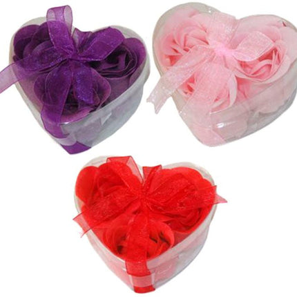 Hart met Zeep Roosjes - Lucky Touch - Bedankjes & Cadeautjes