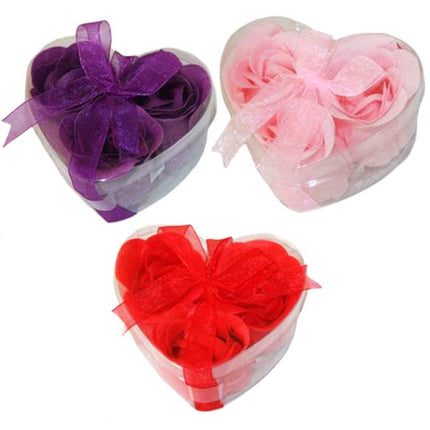 Hart met Zeep Roosjes - Lucky Touch - Bedankjes & Cadeautjes
