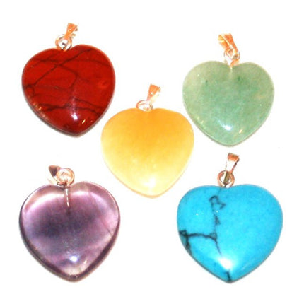 Hartje edelsteen hanger - Lucky Touch - Bedankjes & Cadeautjes