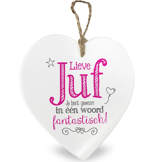 Hartje voor jou Lieve Juf - Lucky Touch - Bedankjes & Cadeautjes