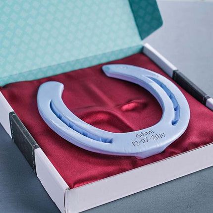 Hoefijzer geluk - baby blauw - Luckytouch.nl
