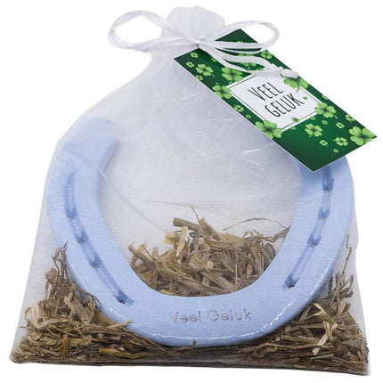 Hoefijzer geluk - baby blauw - Luckytouch.nl