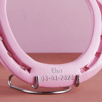 Hoefijzer geluk - baby roze - Luckytouch.nl