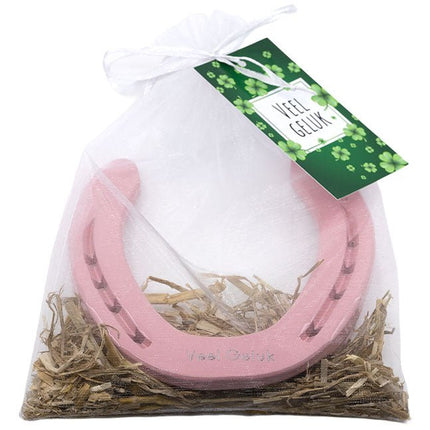 Hoefijzer geluk - baby roze - Luckytouch.nl