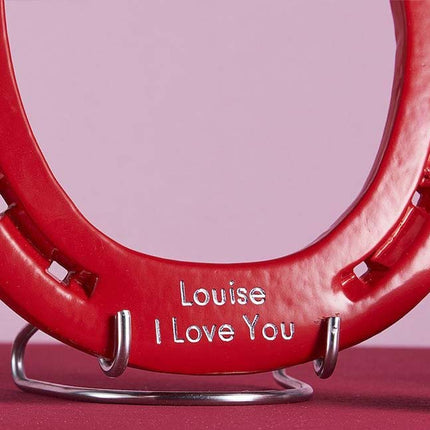 Hoefijzer geluk - rood - Luckytouch.nl