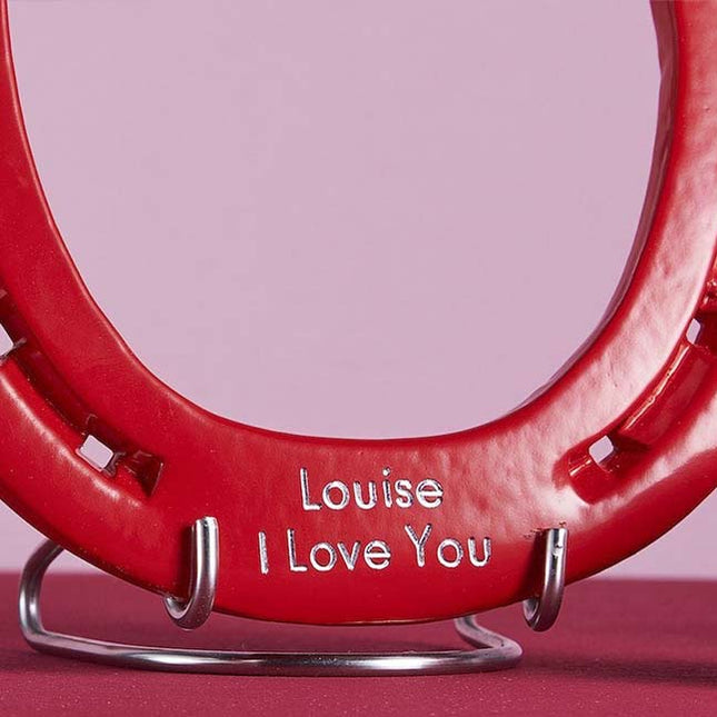 Hoefijzer geluk - rood - Luckytouch.nl
