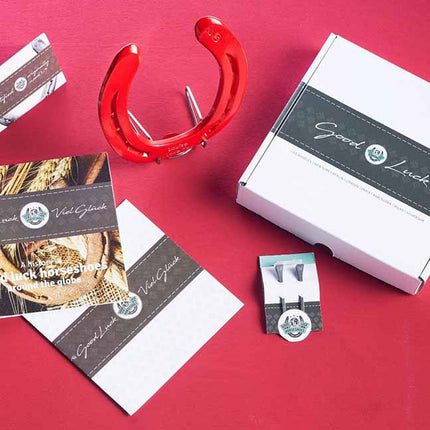 Hoefijzer geluk - rood - Luckytouch.nl