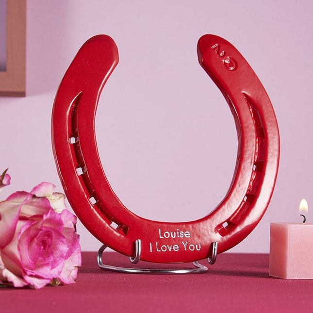Hoefijzer geluk - rood - Luckytouch.nl