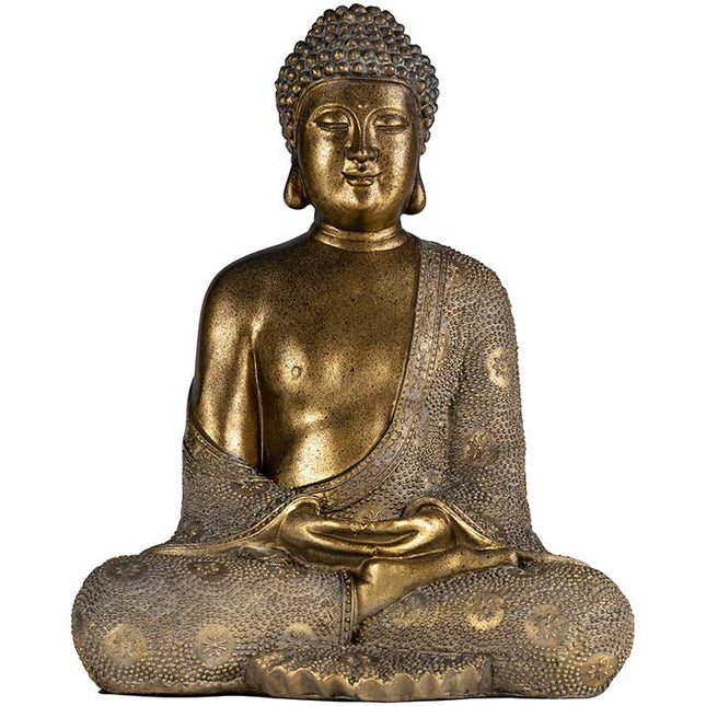 Japanse Boeddha beeld brons (30cm) - Lucky Touch - Bedankjes & Cadeautjes