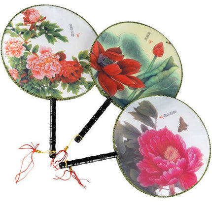 Japanse Handwaaier Bloemen (25cm) - Lucky Touch - Bedankjes & Cadeautjes