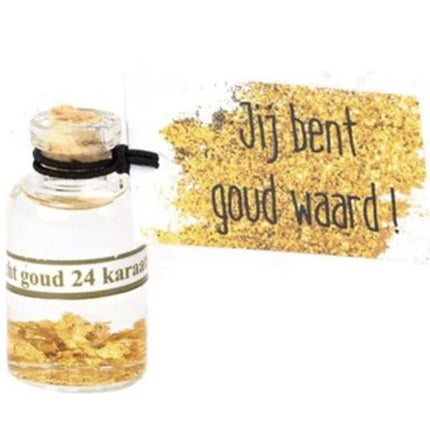 Jij bent goud waard flesje - Lucky Touch - Bedankjes & Cadeautjes