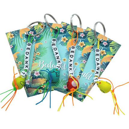 Kaartje Bedankt met sleutelhanger - Lucky Touch - Bedankjes & Cadeautjes