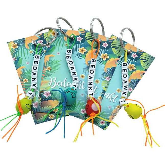 Kaartje Bedankt met sleutelhanger - Lucky Touch - Bedankjes & Cadeautjes