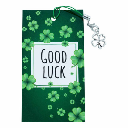 Kaartje Good Luck klavertje vier - Lucky Touch - Bedankjes & Cadeautjes