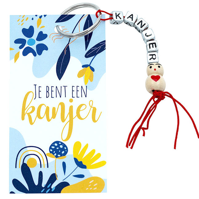 Kaartje Je bent een kanjer sleutelhanger