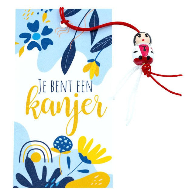 Kaartje Je bent een kanjer Zorg - Lucky Touch - Bedankjes & Cadeautjes