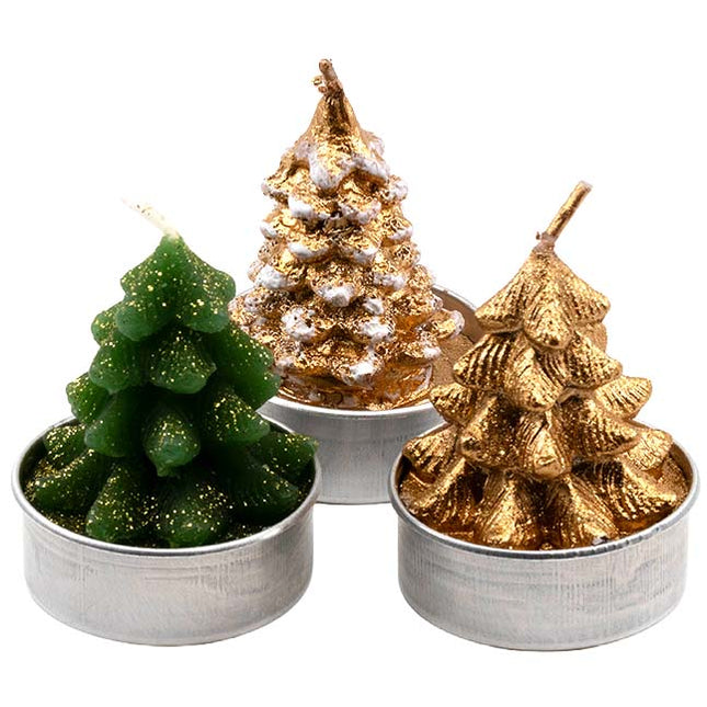 Kerstkaarsje Kerstboom - Luckytouch.nl