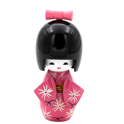 Kokeshi Doll Roze 10 cm - Lucky Touch - Bedankjes & Cadeautjes