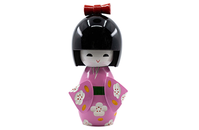 Kokeshi Doll Roze 12 cm