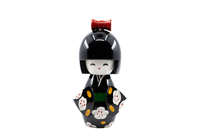 Kokeshi Doll Zwart 10 cm