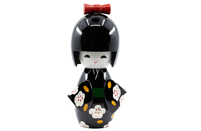 Kokeshi Doll Zwart 12 cm