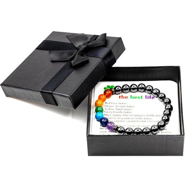Kralen armband Hematiet 7 Chakra - Lucky Touch - Bedankjes & Cadeautjes