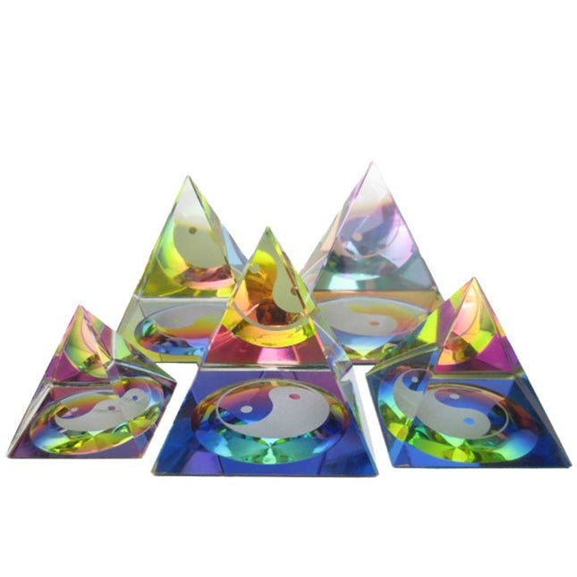 Kristalglas Piramide Yin Yang - Lucky Touch - Bedankjes & Cadeautjes