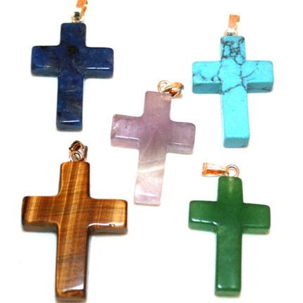 Kruisje edelsteen hanger - Lucky Touch - Bedankjes & Cadeautjes