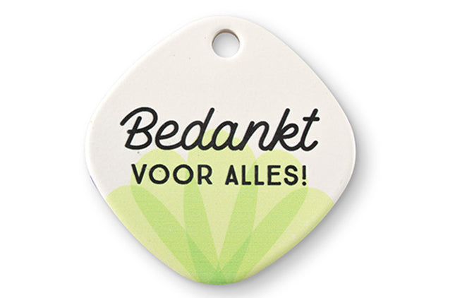 Koelkastmagneet Bedankt