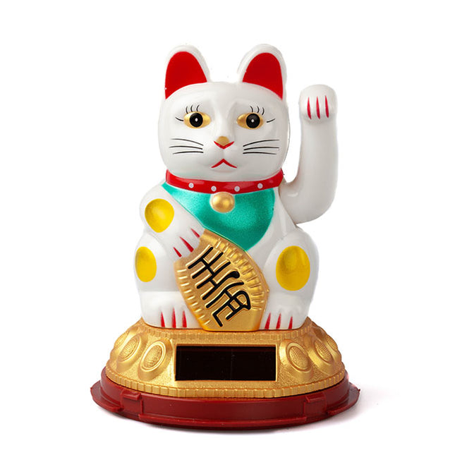 Maneki Neko Solar wit (11cm)