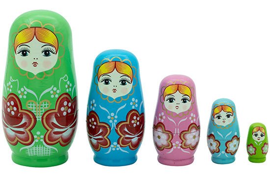 Matroesjka 5 - delig - Kleuren design - Lucky Touch - Bedankjes & Cadeautjes