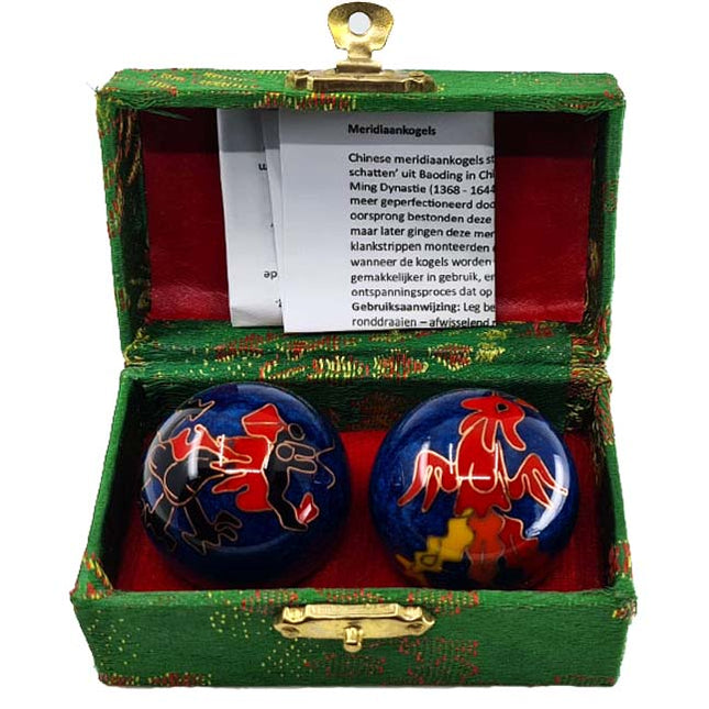 Meridiaankogels Draak - blauw (3,5 cm) - Lucky Touch - Bedankjes & Cadeautjes