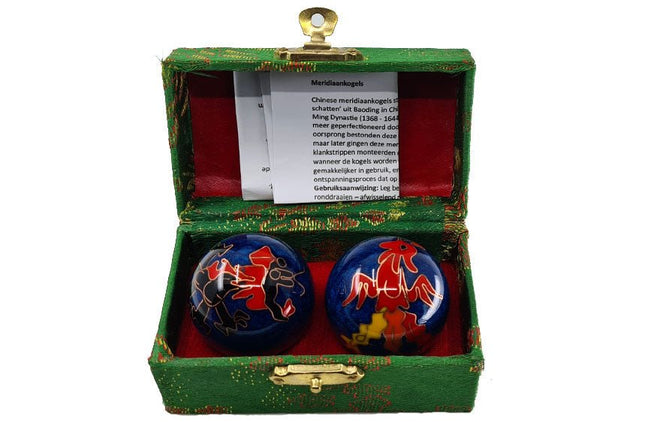 Meridiaankogels Draak - blauw (3,5 cm) - Lucky Touch - Bedankjes & Cadeautjes