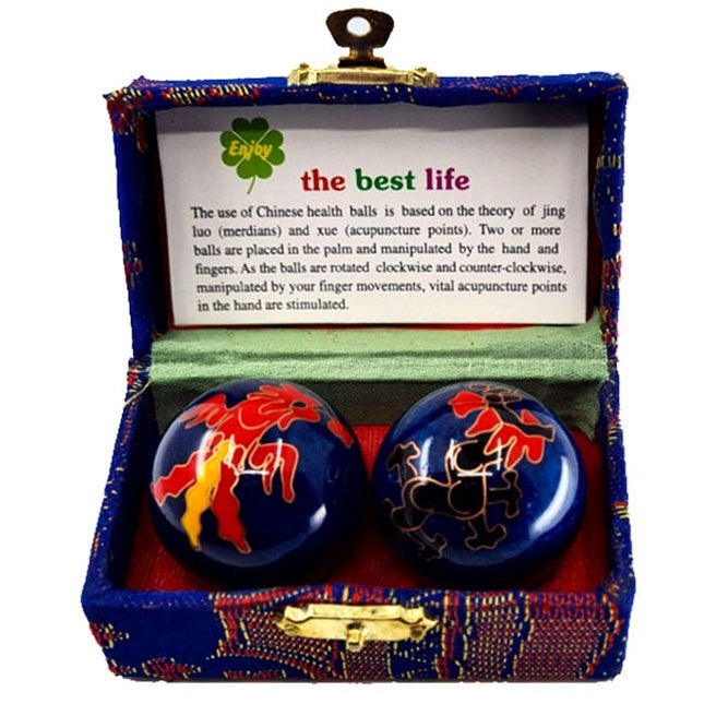 Meridiaankogels Draak - blauw (4,5 cm) - Lucky Touch - Bedankjes & Cadeautjes