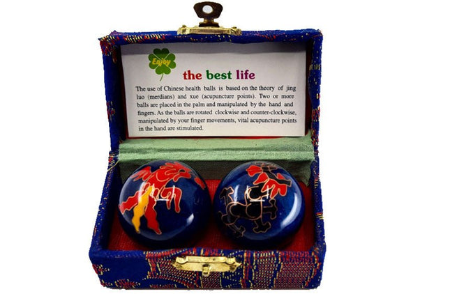 Meridiaankogels Draak - blauw (4,5 cm) - Lucky Touch - Bedankjes & Cadeautjes