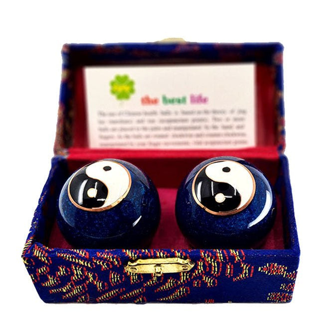 Meridiaankogels Yin Yang - blauw (4,5 cm) - Lucky Touch - Bedankjes & Cadeautjes