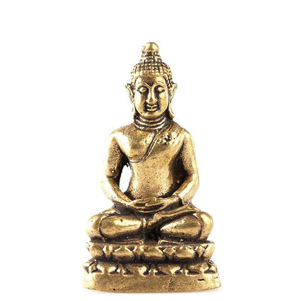 Messing Boeddha meditatie - Lucky Touch - Bedankjes & Cadeautjes