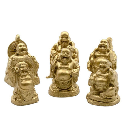 Mini Boeddha goud (3cm) - Lucky Touch - Bedankjes & Cadeautjes