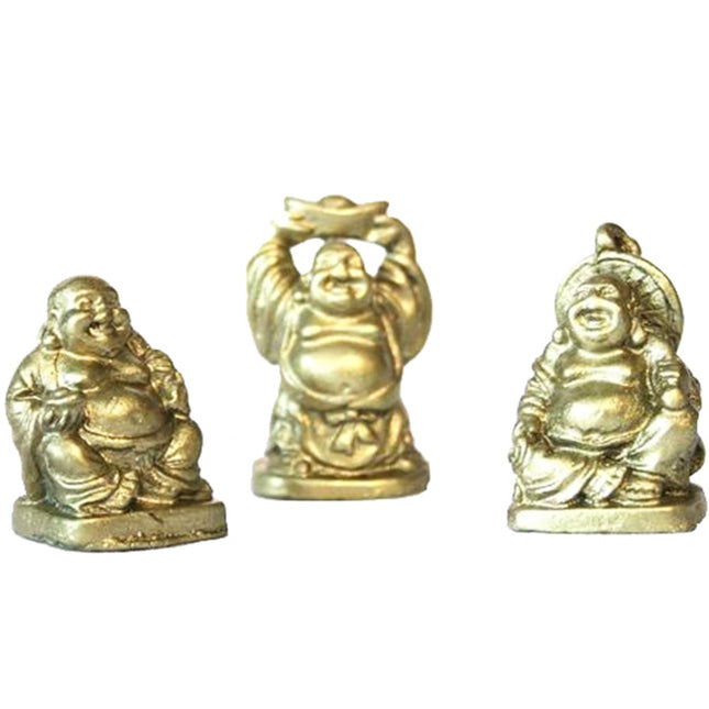 Mini Boeddha goud (3cm)