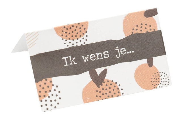 Mini kaartje Ik wens je - Lucky Touch - Bedankjes & Cadeautjes