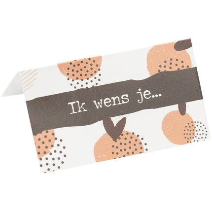 Mini kaartje Ik wens je - Lucky Touch - Bedankjes & Cadeautjes