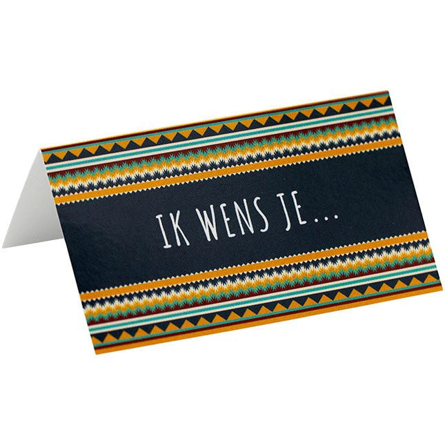 Mini kaartje Ik wens je (b) - Lucky Touch - Bedankjes & Cadeautjes