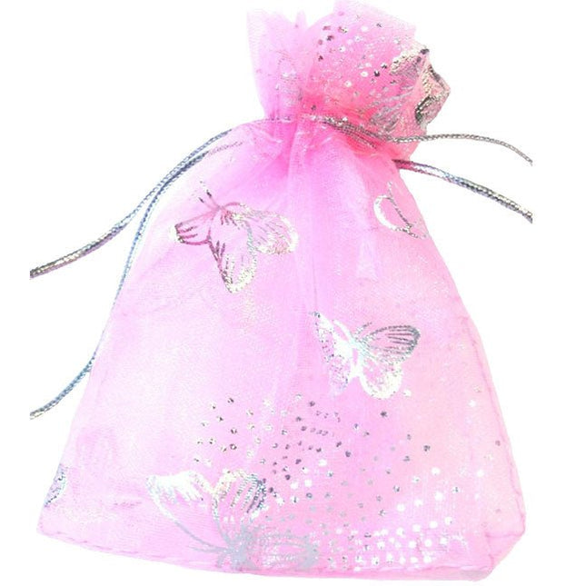 Organza zakjes vlinder 7 x 9 cm - Lucky Touch - Bedankjes & Cadeautjes
